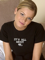 Sexy teen strips out of her pajamas