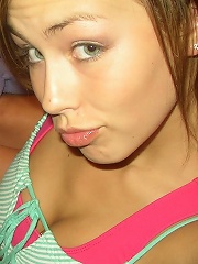 very very very cute girl goes topless