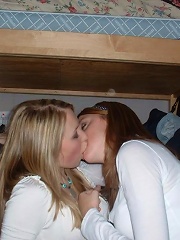 Girls showing their love for each other mixed kissing pics