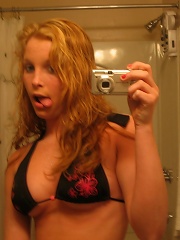 big smile on this sweet mirror girl