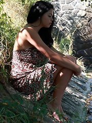 This extra busty teen can have any man she wants in Dorf, but today she`s all alone and more than happy to take care of her sexual desires all by hers
