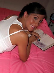 check out super hot horny little ex girlfriend fuck her box in these hot solo fuck pics